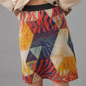 HTF Anthropologie Abstract Jacquard Knit Mini Skirt
